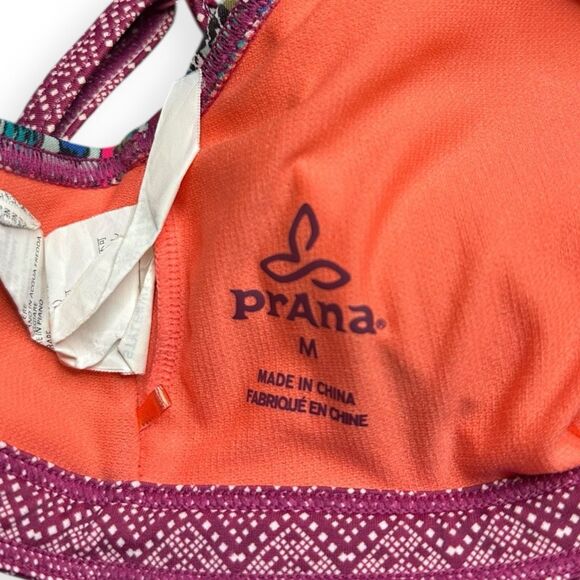 PRANA Women’s Multicolor Khari Racerback Bikini Top Size Medium - Picture 5 of 7